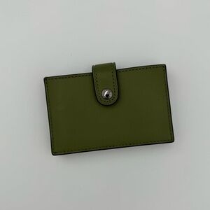 Coach Accordion Card Case Utility Green